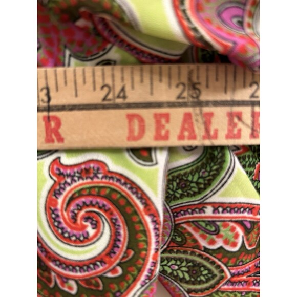 Milano Woman Blouse Pink Green Paisley Ruffle Sleeve Sheer Top Sz 1X Romantic - Picture 5 of 7